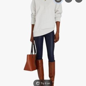 L’Agence Rochelle Coated High Rise Leggings skinny jeans size XS in black